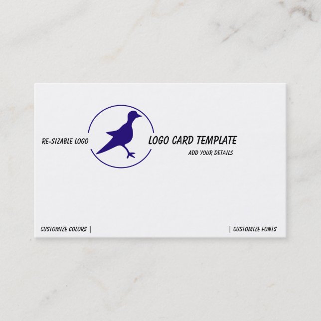 Carte De Visite Logo Petroglyphes Blue Bird (Devant)