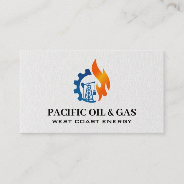 Carte De Visite Logo pétrole et gaz (Devant)