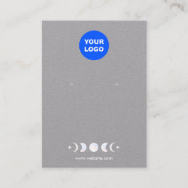 Carte De Visite Logo Phases de lune oreille Affichage Gris Kraft