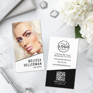 Carte De Visite Logo Photo Cils Vertical