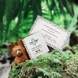 Carte De Visite Logo photo Dog Grooming Médias sociaux
