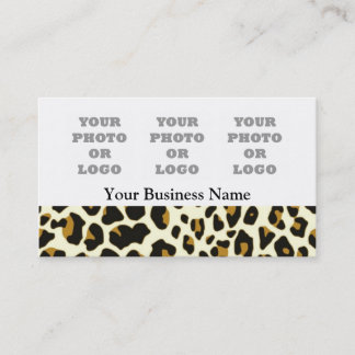 Carte De Visite Logo photo motif imprimé Leopard