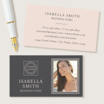 Logo Photo Personnalisé Élégant Rose Gris Professi