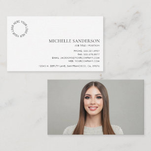 Carte De Visite Logo photo professionnel simple minimaliste modern