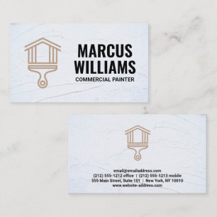 Carte De Visite Logo Pinceau de la maison de peinture   Arrière - 