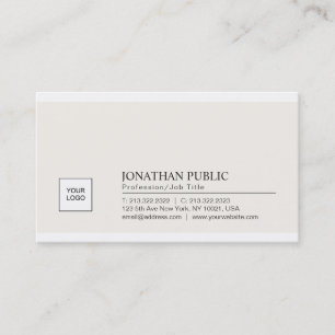 Carte De Visite Logo Plain de l'élégante et élégante entreprise de
