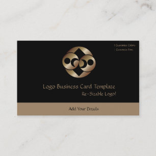 Carte De Visite Logo Planet Moon Noir et Or