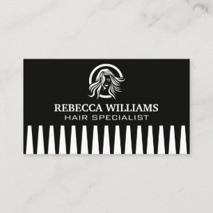 Carte De Visite Logo pour cheveux   Arrière - plan de peigne