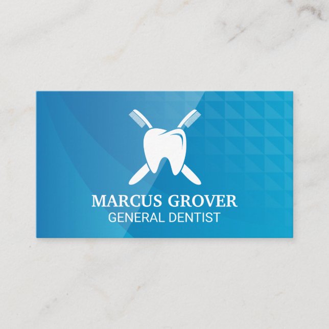 Carte De Visite Logo pour dentiste | Brosses à dents (Devant)