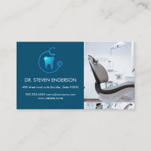 Carte De Visite Logo pour dentiste   Directeur du bureau dentaire