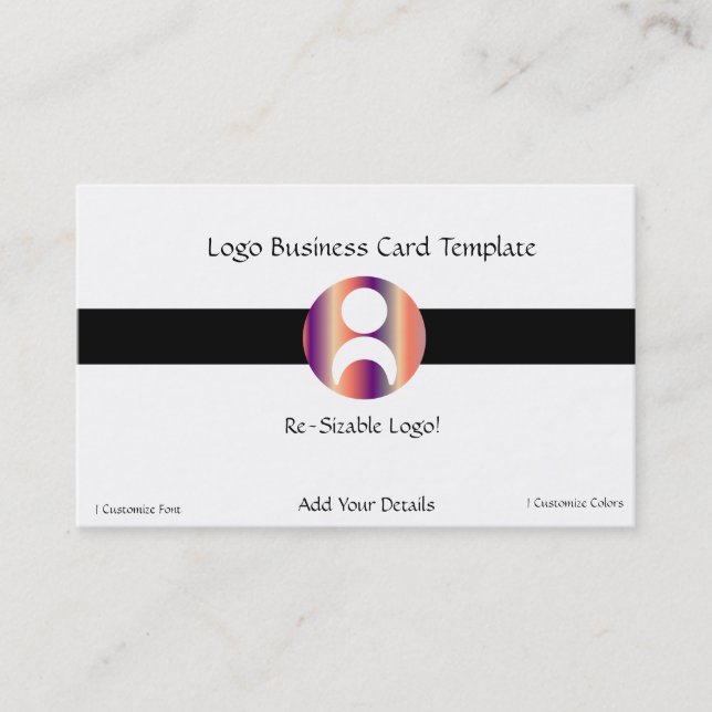 Carte De Visite Logo pour enfants ou Logo pour personnes (Devant)