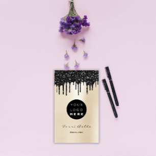 Carte De Visite Logo Professional Black Drift Pearly Consulting