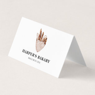 Carte De Visite Logo professionnel de boulangerie fraîche moderne
