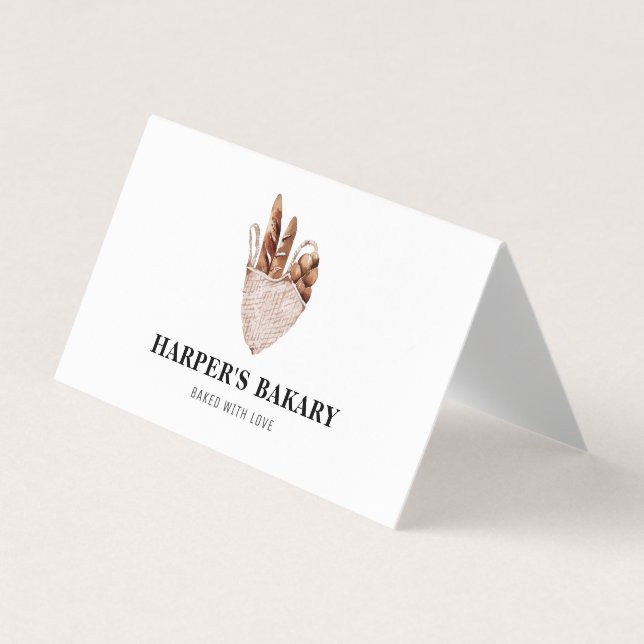 Carte De Visite Logo professionnel de boulangerie fraîche moderne (Devant)