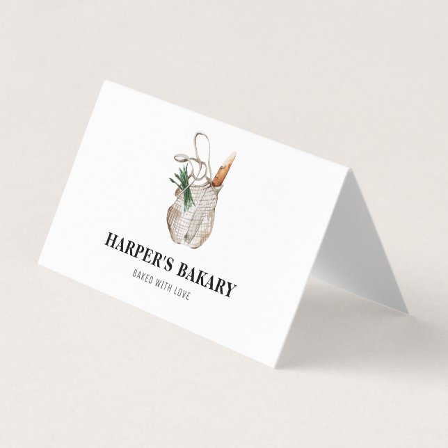 Carte De Visite Logo professionnel de boulangerie fraîche moderne (Devant)