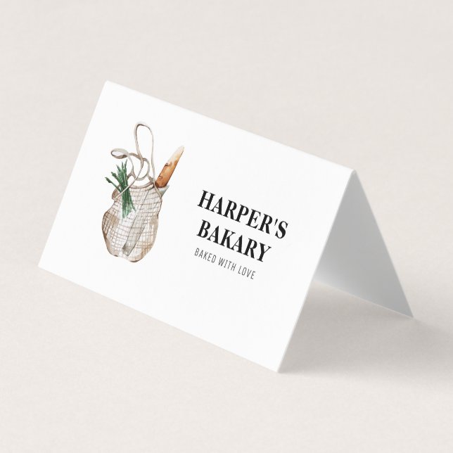 Carte De Visite Logo professionnel de boulangerie fraîche moderne (Devant)