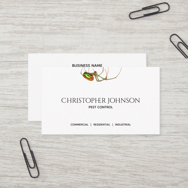 Carte De Visite Logo professionnel de coutume de lutte contre les (Devant/Arrière en situation)