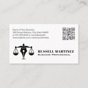 Carte De Visite Logo professionnel de l'entreprise   Code QR