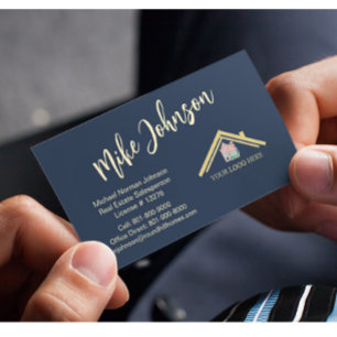 Carte De Visite Logo professionnel de l'immobilier moderne Code QR