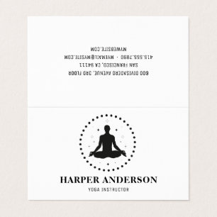 Carte De Visite Logo professionnel de l'instructeur de Yoga Namast
