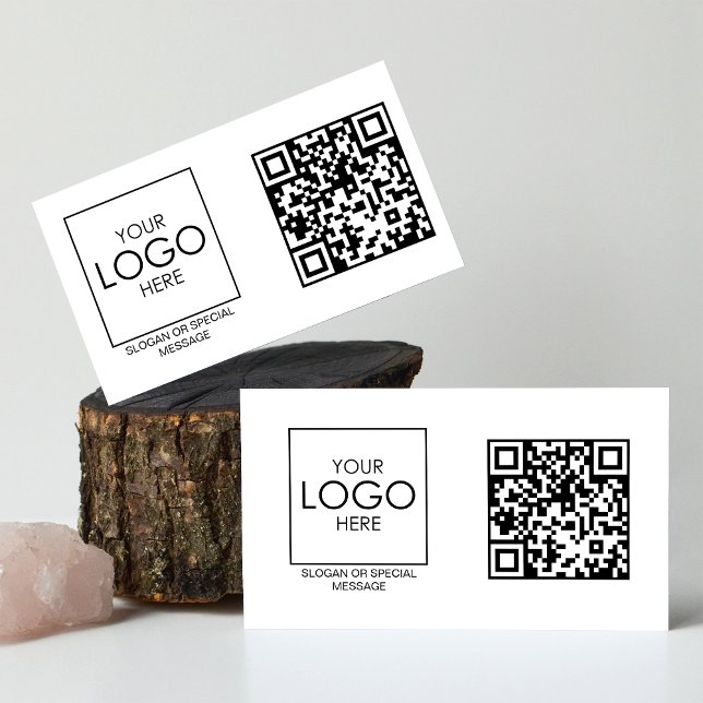 Carte De Visite Logo professionnel du code QR avant et arrière (Créateur téléchargé)