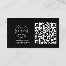 Logo professionnel du code QR | Noir moderne profe