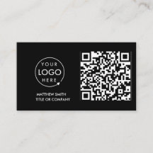 Logo professionnel du code QR | Noir moderne profe