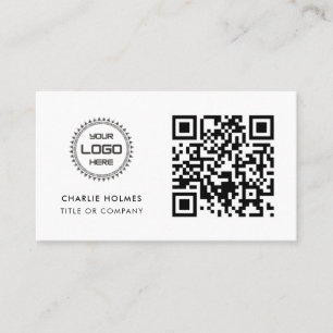 Carte De Visite Logo professionnel du code QR   Professionnel et m