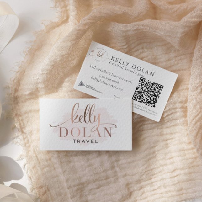 Carte De Visite Logo professionnel élégant Code QR (Créateur téléchargé)