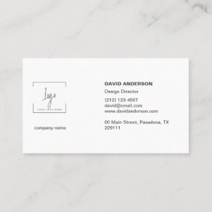 Carte De Visite Logo Professionnel Entreprise Moderne Design noir