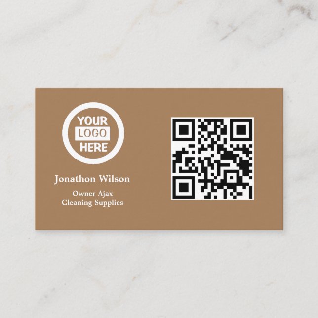 Carte De Visite Logo professionnel, infos et code QR (Devant)