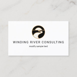 Carte De Visite Logo professionnel Modern River Sun Horizon
