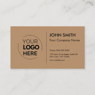 Carte De Visite Logo Professionnel Moderne Minimaliste Brown