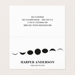 Carte De Visite Logo professionnel Monogramme noir Lune
