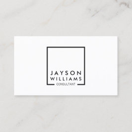Carte De Visite Logo professionnel noir et blanc Carré I