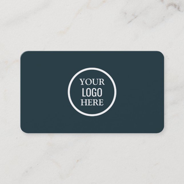 Carte De Visite Logo professionnel personnalisé Cercle bleu (Devant)