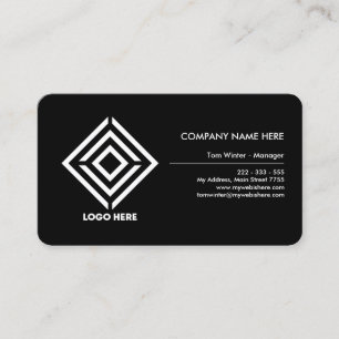 Carte De Visite Logo professionnel Personnalisé Entreprise Noir