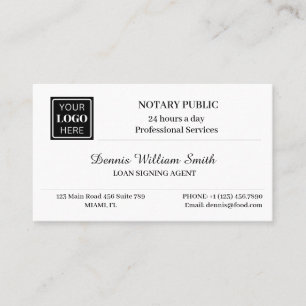 Carte De Visite Logo professionnel personnalisé Notaire Public Élé
