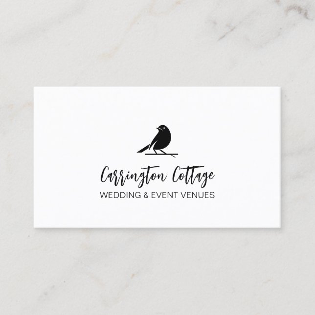 Carte De Visite Logo Professionnel Script Typographie Moderne. (Devant)