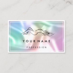 Carte De Visite Logo QR CODE Soins de massage de sculpture du corp