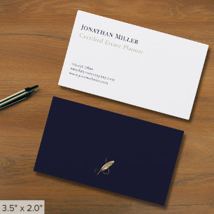 Carte De Visite Logo Quill Minimaliste