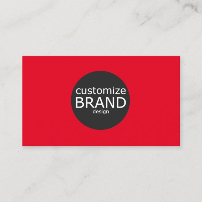 Carte De Visite Logo Red Professional Minimalist (Devant)