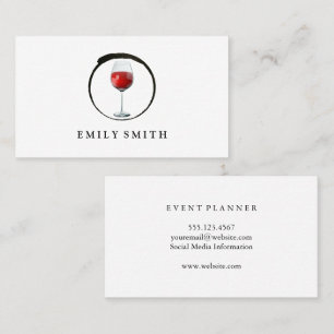 Carte De Visite Logo Red Wine   Entreprise