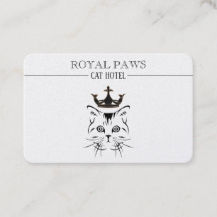 Carte De Visite Logo royal d'hôtel de chat