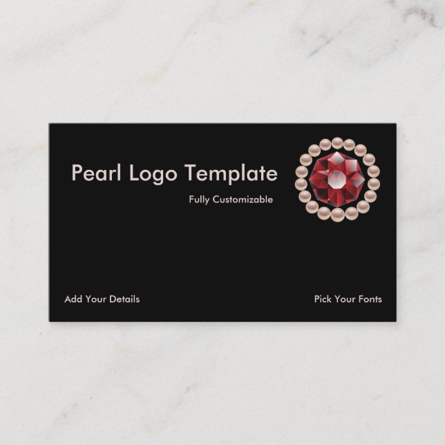 Carte De Visite Logo Ruby et Pearl (Devant)