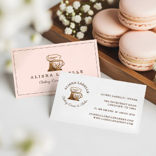 Carte De Visite Logo rustique batteur sur socle pour boulangerie