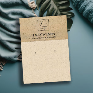 CARTE DE VISITE LOGO RUSTIQUE BLUSH PEACH TERRACOTTA ÉCRAN DE REGA