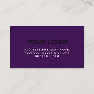 Carte De Visite Logo simple de société   Violet