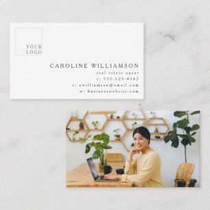 Carte De Visite Logo simple et moderne d'agent immobilier minimali