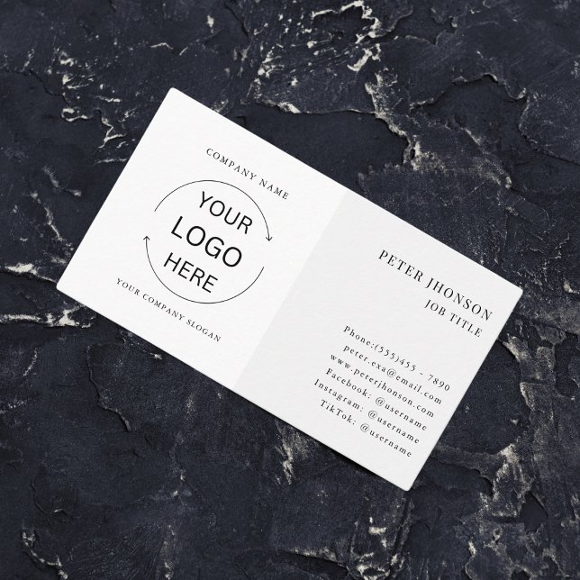 Carte De Visite Logo Simple Modern Professional Company (Créateur téléchargé)